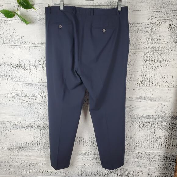 J. Crew Tollegno 1900 Italian Wool Blue Trousers Pants Sz 6 Classic Workwear - Picture 5 of 9